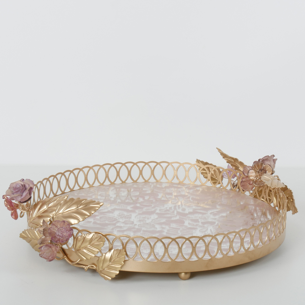 Round tray - Lace Murano Collection - Mezzaluna